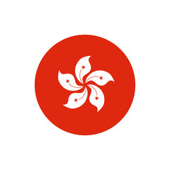 Hong Kong flag, official colors and proportion correctly. Vector illustration