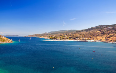 Obraz premium Panoramic coastal landscape, Agios Nikolaos