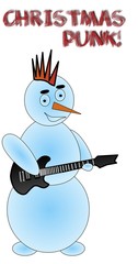 Chrustmas punk snowman