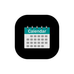 Calendar square icon vector