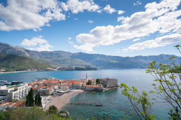 Fototapeta premium view to the Old Town of Budva