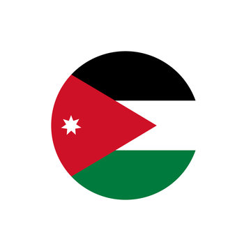 Jordan flag, official colors and proportion correctly. Vector illustration