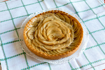 Apple pie decorated home made