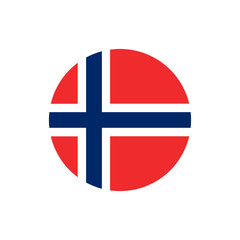 Norway flag, official colors and proportion correctly. National Norway flag. Vector illustration