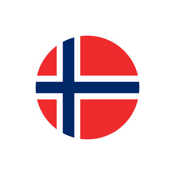 Norway flag, official colors and proportion correctly. National Norway flag. Vector illustration