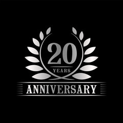 Obraz premium 20 years anniversary logo template. 