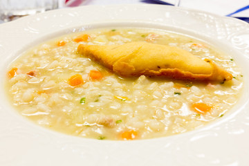 Barley soup with vegetables