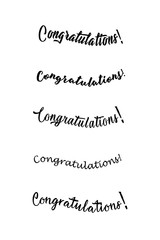 Congratulations lettering. Calligraphy handwritten phrase.