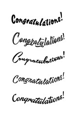 Congratulations lettering. Calligraphy handwritten phrase for your design.