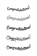 Congratulations lettering. Calligraphy handwritten phrase for your design.