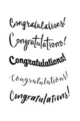 Congratulations lettering. Calligraphy handwritten phrase.