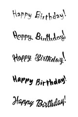 Vintage Happy Birthday Calligraphic and Typographic. Happy Birthday greeting card with lettering design.