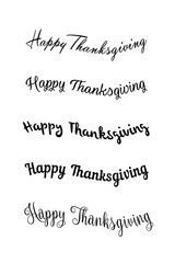 Thanksgiving typography hand drawn. Celebration Happy Thanksgiving Day. Thanksgiving vector vintage style text calligraphy.