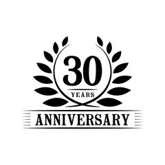 30 years anniversary logo template. 