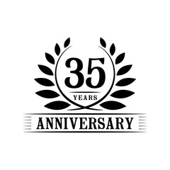 35 years anniversary logo template. 