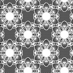 seamless pattern with lace, vector retro pattern, doily