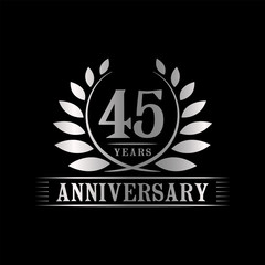 45 years anniversary logo template. 