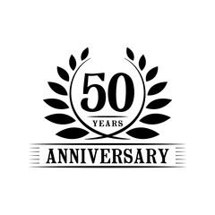50 years anniversary logo template. 