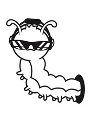 wand dj party feiern musik kopfhörer club disko platte vinyl cool sonnenbrille loch klein baby kind wurm krabbeln schnecke kriechen raupe schlange süß niedlich comic cartoon
