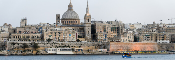 Panoramic view of Valletta on Malta