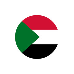 Sudan flag, official colors and proportion correctly. National Sudanese flag. Vector illustration