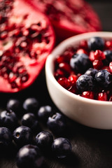 Blueberries and Pomegranate 
