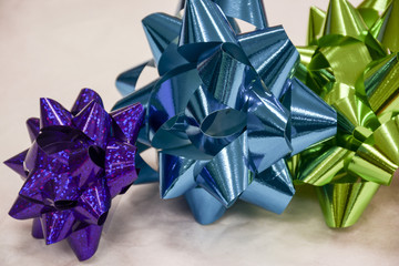 Christmas Wrapping Supplies with Bows, Bags, and wrapping Paper