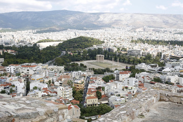Athens,Acropolis,Greece,Europe - 18/07/2017 : Acropolis in Athens on a very hot summer day.
