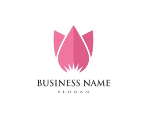 Lotus flowers design logo Template icon