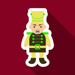 Flat Icon with shadow nutcracker