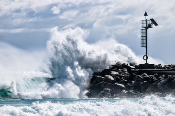 Fototapeta na wymiar Wild Waves of Galicia