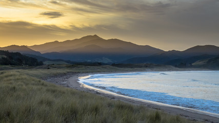 Beautiful Waikawau Bay Sunset New Zealand