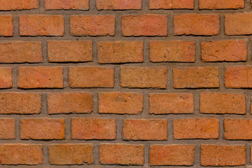 Obraz premium close up of old exterior red brick wall texture grunge background