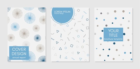 Collection of creative universal artistic cards. Beautiful backgrounds. Trendy Graphic Design for banner, card, invitation, placard. Vector.