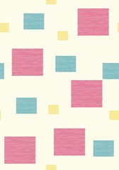 Repeating pattern with rectangles made of lines on a beige background. Seamless vector pattern.