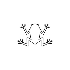 Lab frog icon in single color. School experiment biology lesson study icon