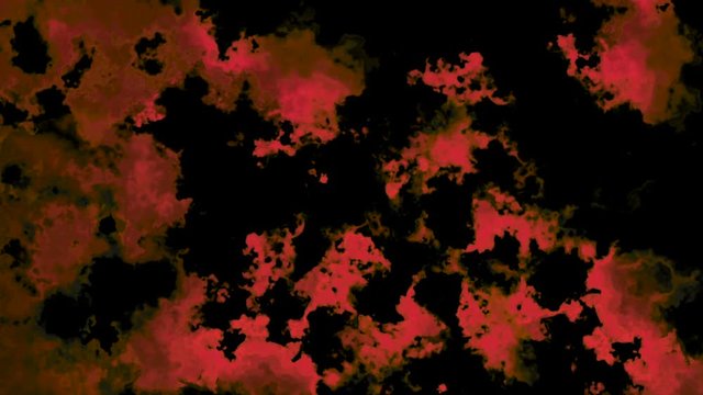 Glowing red toxic fumes, clouds or acid