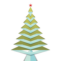 Christmas tree isolated on white background