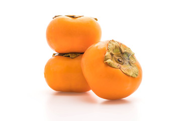 fresh persimmon on white background