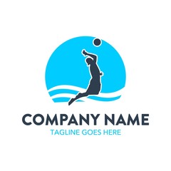 unique beach volleyball logo