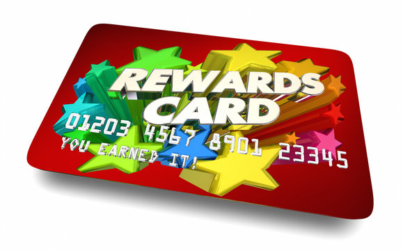 Rewards Card Credit Account Benefits Incentives 3d Illustration