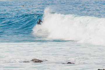 La Santa is a good place for bodyboarding and surfing. Lanzarote. Canary Islands. Spain