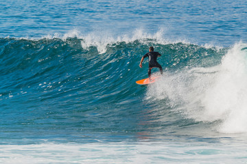 La Santa is a good place for bodyboarding and surfing. Lanzarote. Canary Islands. Spain