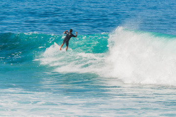 La Santa is a good place for bodyboarding and surfing. Lanzarote. Canary Islands. Spain