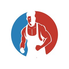 unique wrestling logo. vector. editable