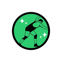 unique wrestling logo. vector. editable