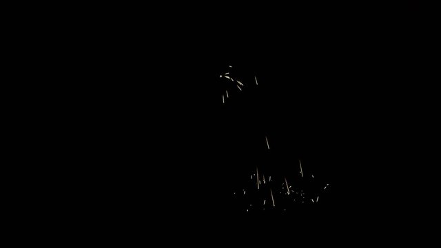 Fire sparks from campfire over black background, Sparks bursts Over Black 