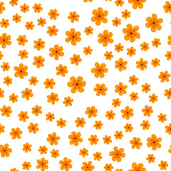 Obraz premium abstract seamless pattern of flowers on a white background. For prints, cards, invitations, birthday, holidays, party, celebration, wedding, Valentine's day.