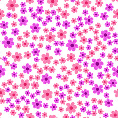 abstract seamless pattern of flowers on a white background. For prints, cards, invitations, birthday, holidays, party, celebration, wedding, Valentine's day.