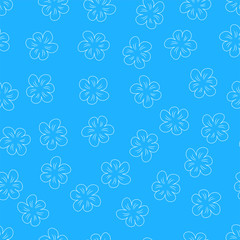 Floral seamless background, lot of flowers, abstract pattern